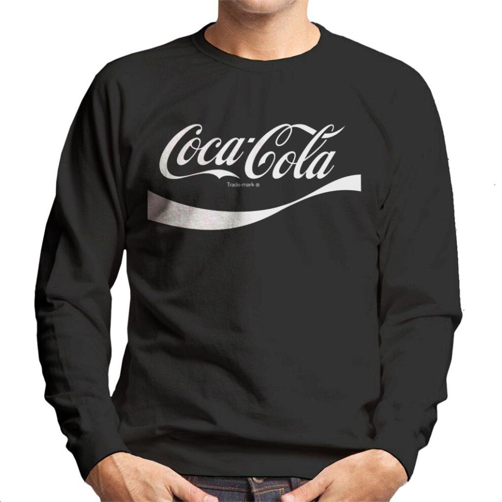 (Small, Black) Coca Cola 1941 Swoosh Logo Men's Sweatshirt