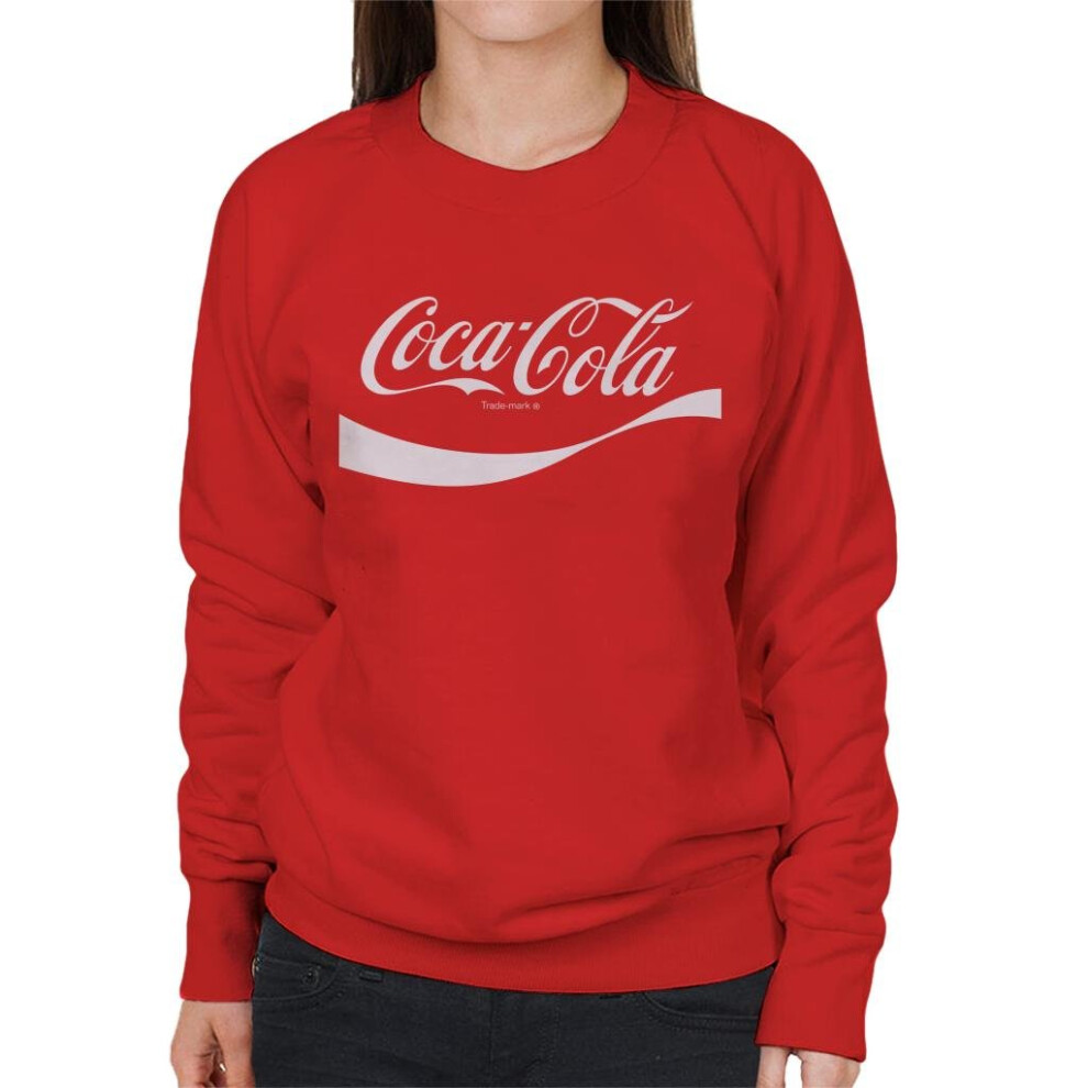 (Large, Red) Coca Cola 1941 Swoosh Logo Women's Sweatshirt