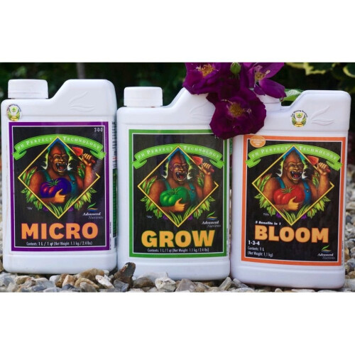 PH PERFECT SET  GROW ,MICRO, BLOOM 1 LTR X 3 ADVANCED NUTRIENTS