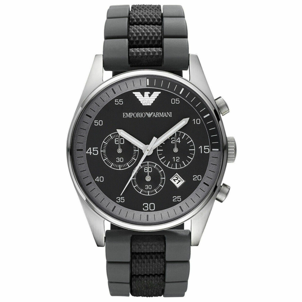 Armani Emporio Tazio Sports Gent's Watchâchronographâblack & Grey Strapâar5866