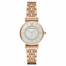 Emporio Armani Gianni T-BAR Women Watch¦Mother of Pearl Dial¦Rose Gold Band¦1909