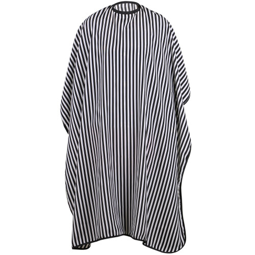 TRIXES Full Length Black White Monochrome Hairdressers Gown Adjustable Size Water Resistant Protective Cape