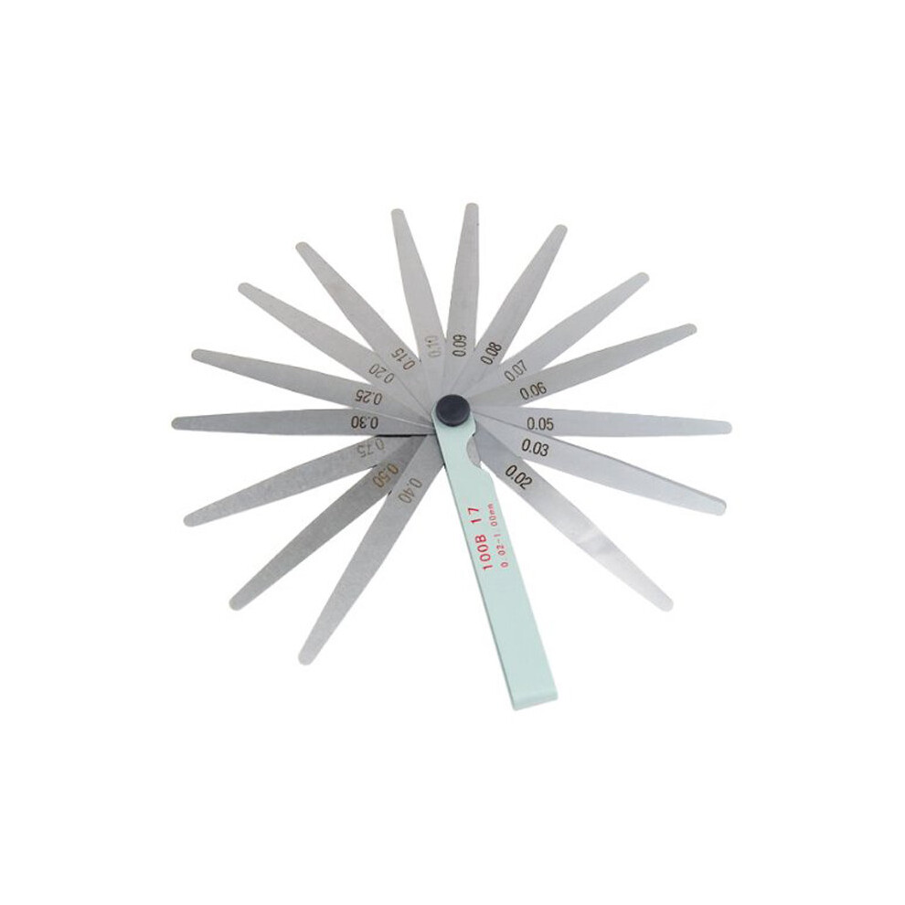Trixes Metric 17 Blade Steel Feeler Gauge 0.02-1.0Mm Spark Plug Measuring Tool 5060281005472