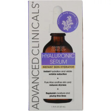 Advanced Clinicals, Serum hialuronianowe, Natychmiastowy nawilżacz skóry, 1,75 fl oz (52 ml)