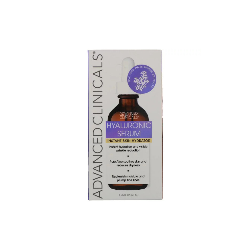 Advanced Clinicals , Hyaluronic Serum, Instant Skin Hydrator, 52Ml