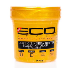 Eco Styler Gel coiffant professionnel Huile d'olive, beurre de karit?, huile de ricin noire et graines de lin 32oz