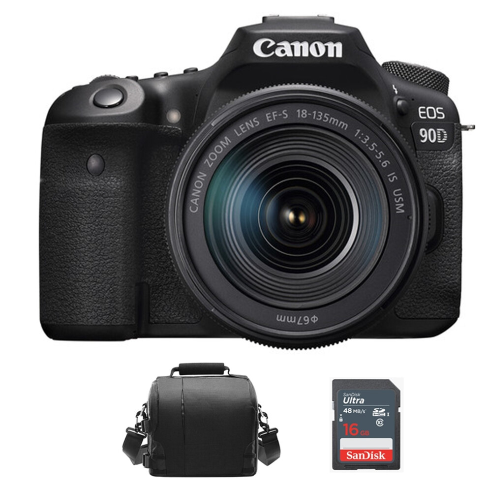 CANON EOS 90D Kit EF-S 18-135mm F3.5-5.6 IS USM + Bag + 16GB SD card