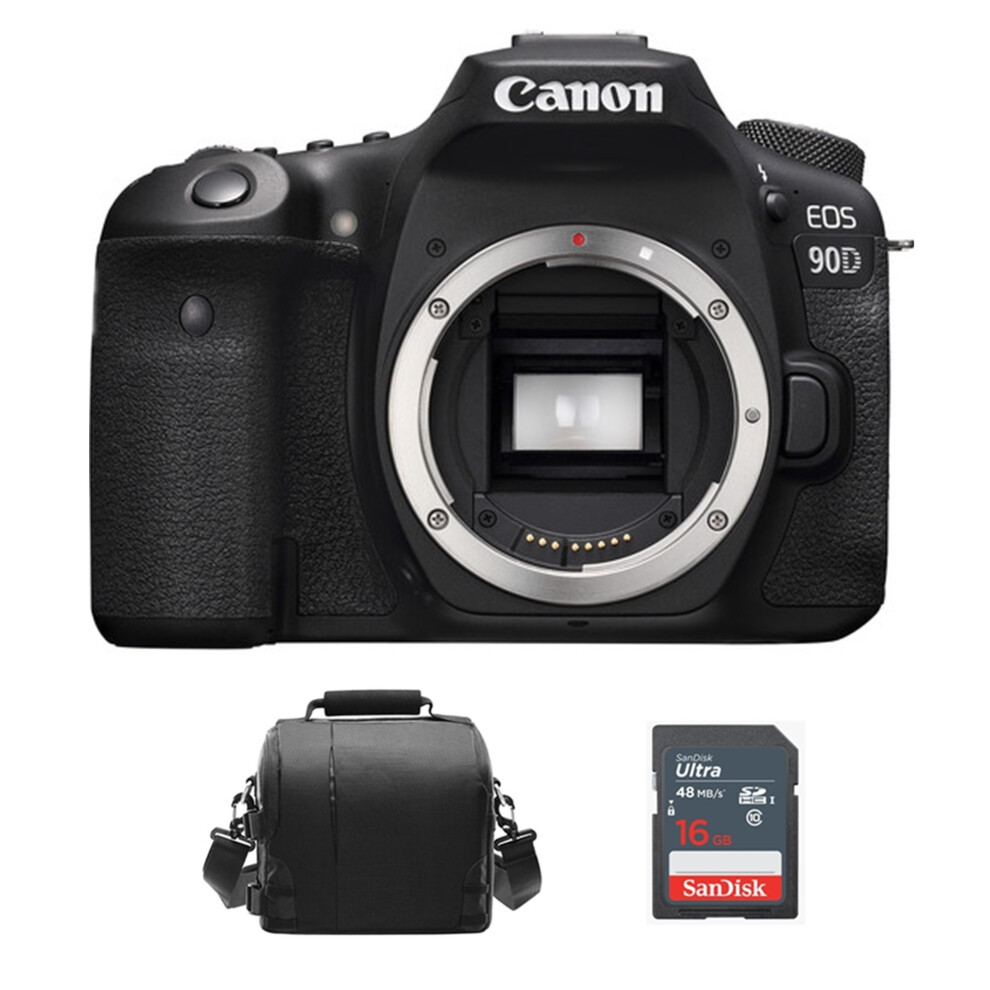 CANON EOS 90D Body Black + Camera Bag + 16GB SD card