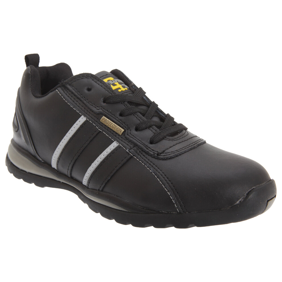 (10 Uk, Black/Grey Action) Grafters Mens Safety Toe Cap Trainer Shoes 5050703315302
