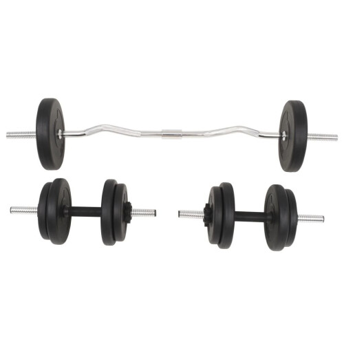 VidaXL VidaXL Barbell & Dumbbell 30kg Weight Training Set 1