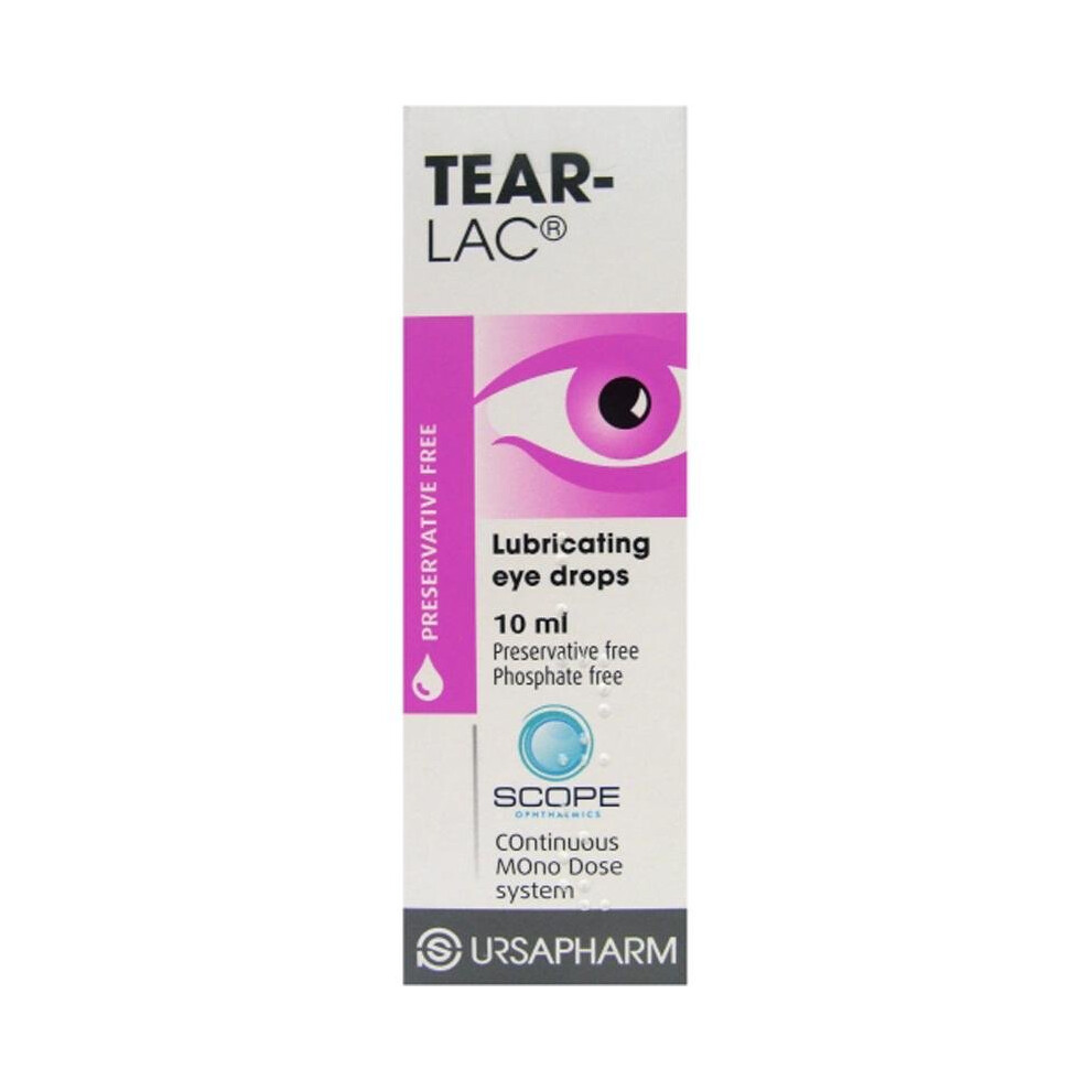 Tear-Lac Lubricating Preservative Free Eye Drops - 10ml