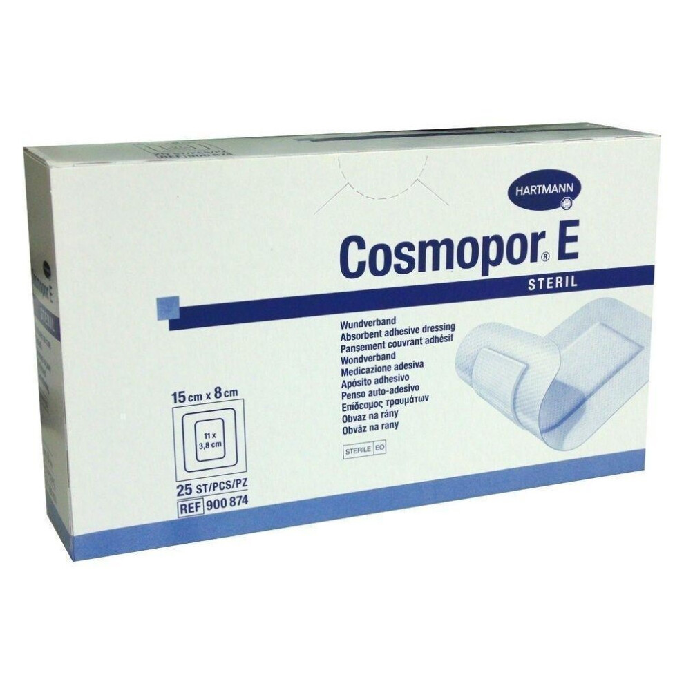 Hartmann Cosmopor E Sterile Adhesive Wound Dressings 15Cm X 8Cm X 25 Surgical Cuts Burns