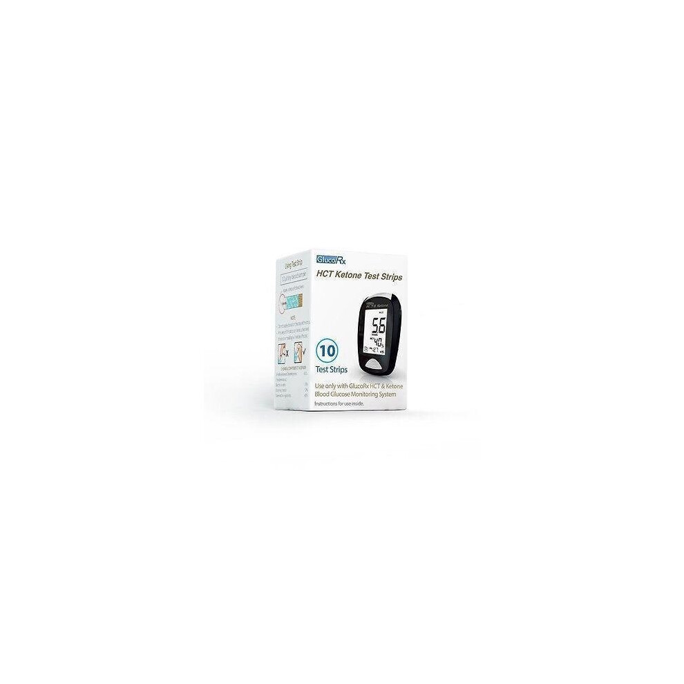 Glucorx Hct Ketone Strips - Pack Of 10 Test Strips, Type 1 Diabetes