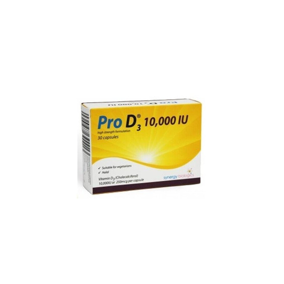 Synergy Biologics Pro D3 Vitamin D3 10000Iu Capsules X 30