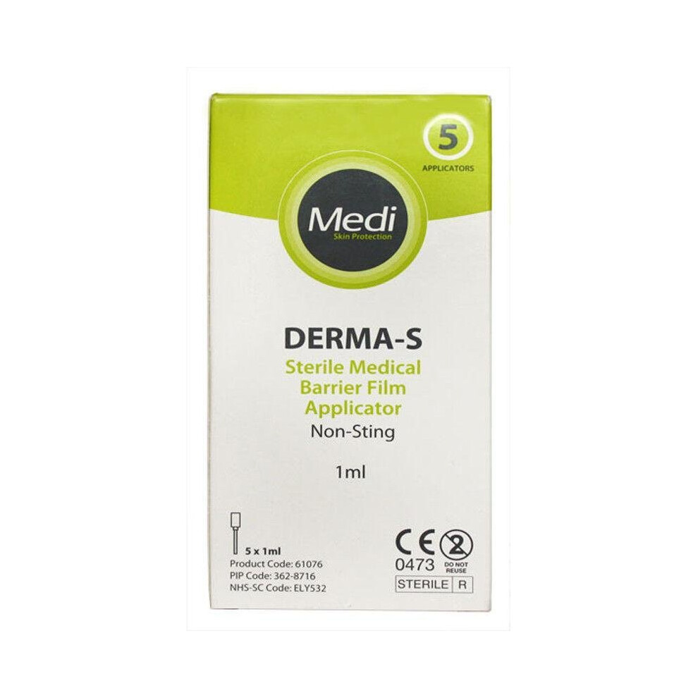 Medicareplus Medi Derma S Sterile Medical Barrier Film Applicators 1Ml X 5