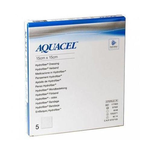 Aquacel Hydrofiber Dressing 15cm x 15cm x5 (Ulcers, PostOp, Burns) on