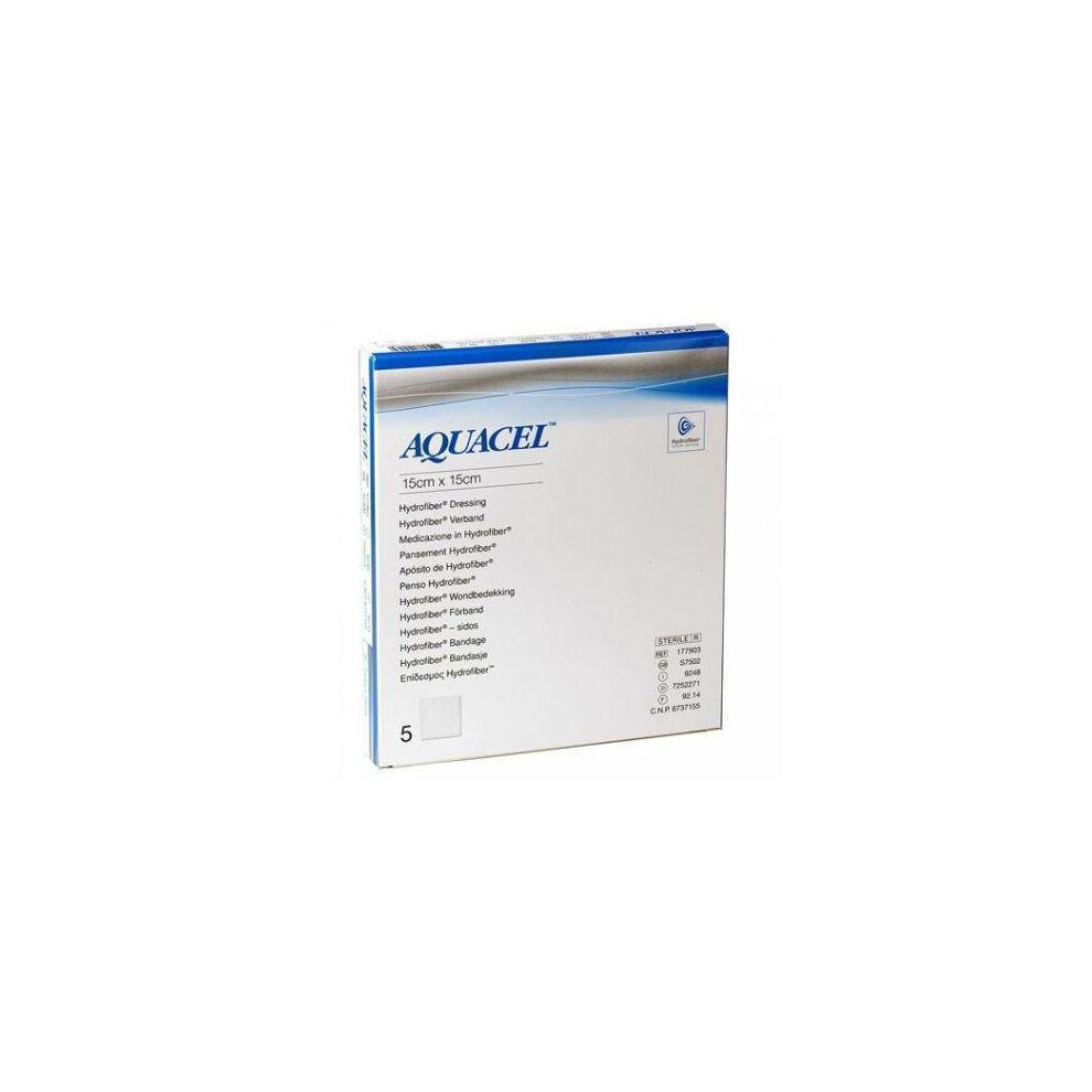 Aquacel Hydrofiber Dressing 15cm x 15cm x5  (Ulcers, Post-Op, Burns)