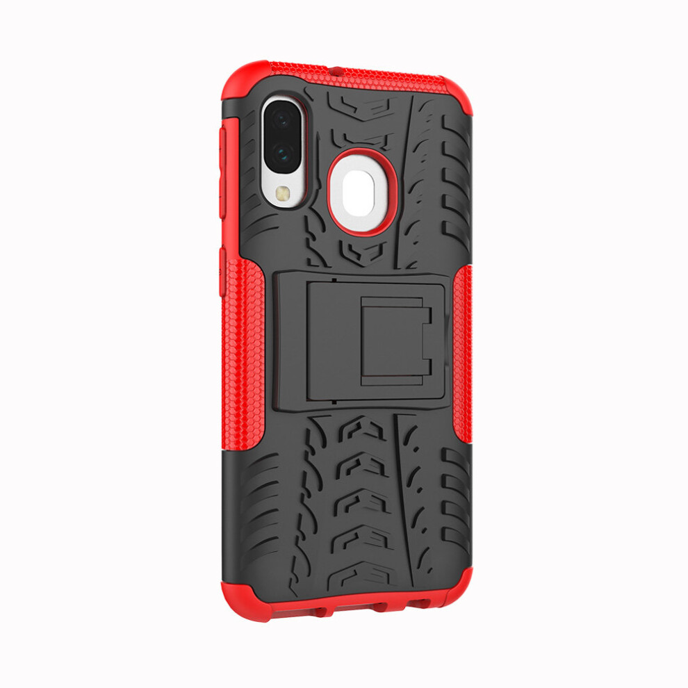 red--slim-armour-shockproof-case-cover-stand---lcd-guard-for-samsung-galaxy-a40