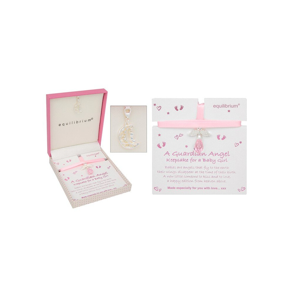 Guardian Angel Baby Girl Keepsake Christening New Baby Boxed Gift Pink Equilibrium Products Ltd