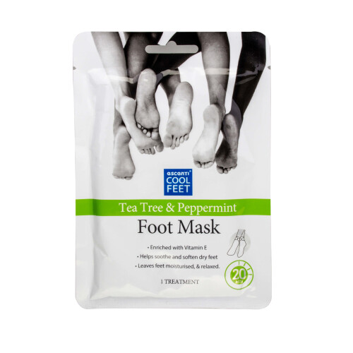 Escenti Cool Feet Foot Mask Sock ~ Tea Tree And Peppermint