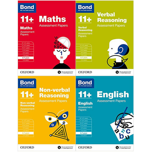 Bond 11+ Assessment Papers 6-7 Yrs 4 Books Collection Set