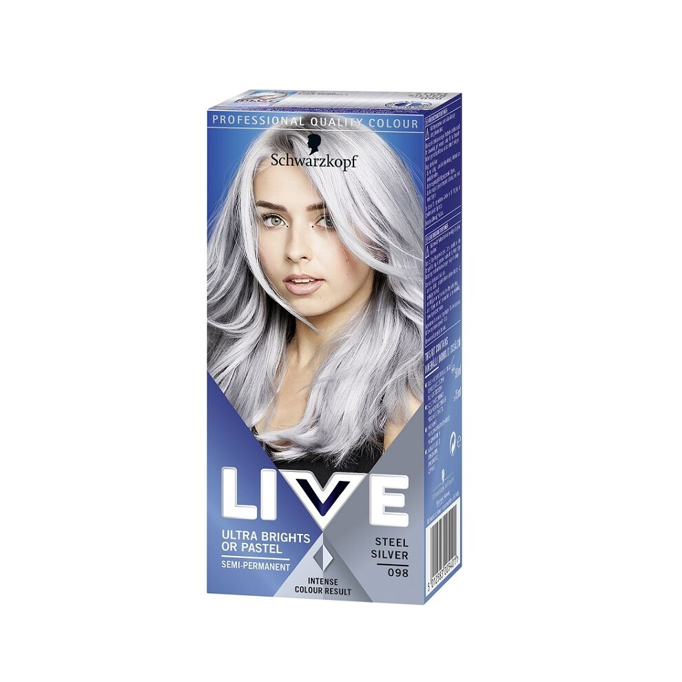 Schwarzkopf LIVE Steel Silver 098 Semi-Permanent Hair Colour