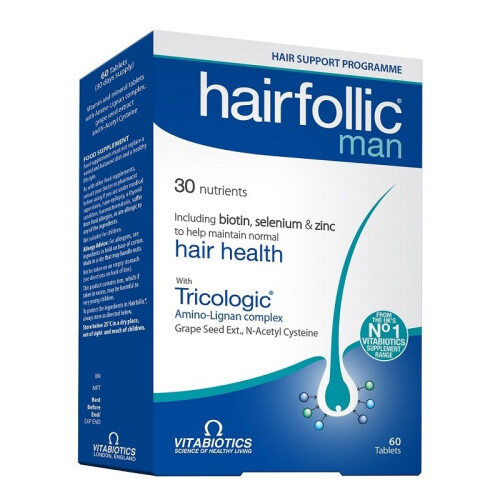 Vitabiotics Vitabiotics Wellman Hairfollic - 60 Tablets