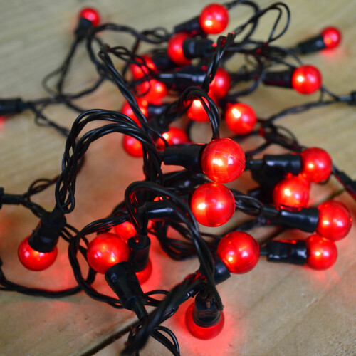 Premier 10 m 100 LED Premier Multi Action Utendørs Perle Julelys Rød 2