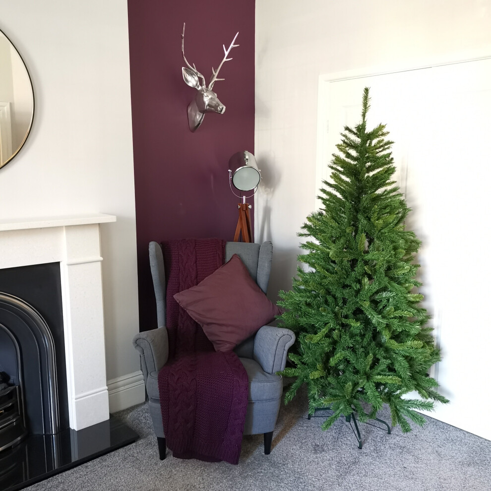 Snow Time 6Ft New Duchess Spruce Hinged 772 Tips Christmas Tree Green