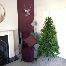 7ft New Duchess Spruce Hinged 980 Tips Green Christmas Tree