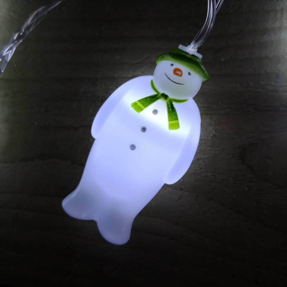 Snow Time The Snowman And The Snowdog Battery Operated 10 Snowmen Led Indoor String Light Ice Leds White