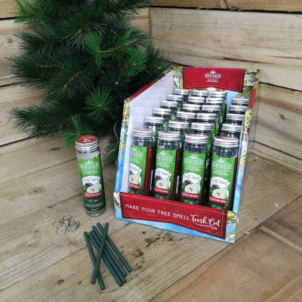 Duftende Ornamente Von Scentsicles, Inklusive 6 Ornamenten Und Haken (Birne In Einem Kiefernbaum)-image