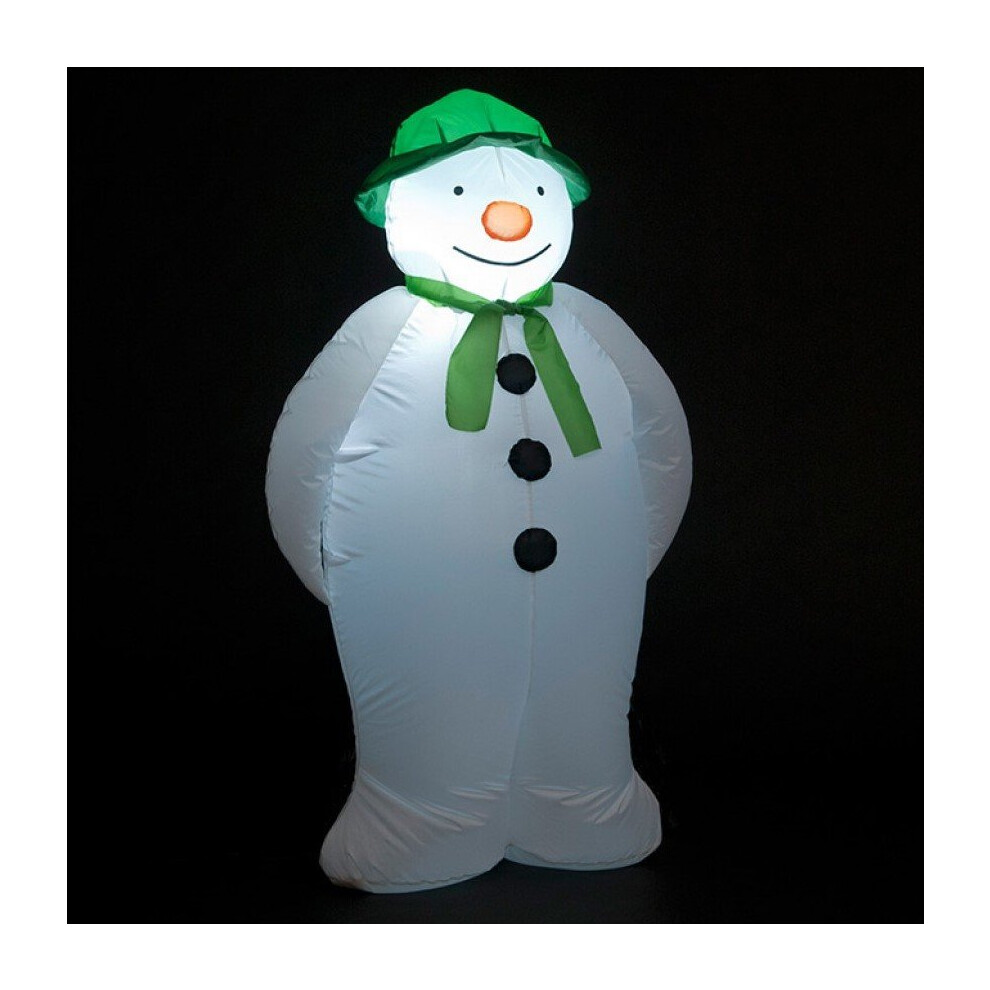 Snow Time The Snowman 1.8M Inflatable Snowman 6 Ice Leds White