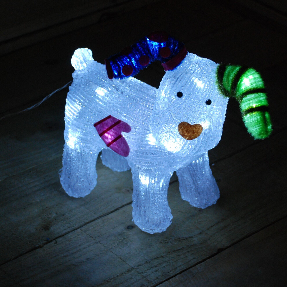 Snow Time The Snowman Indoor/Outdoor Led Acrylic Snowdog Figure (31Cm)