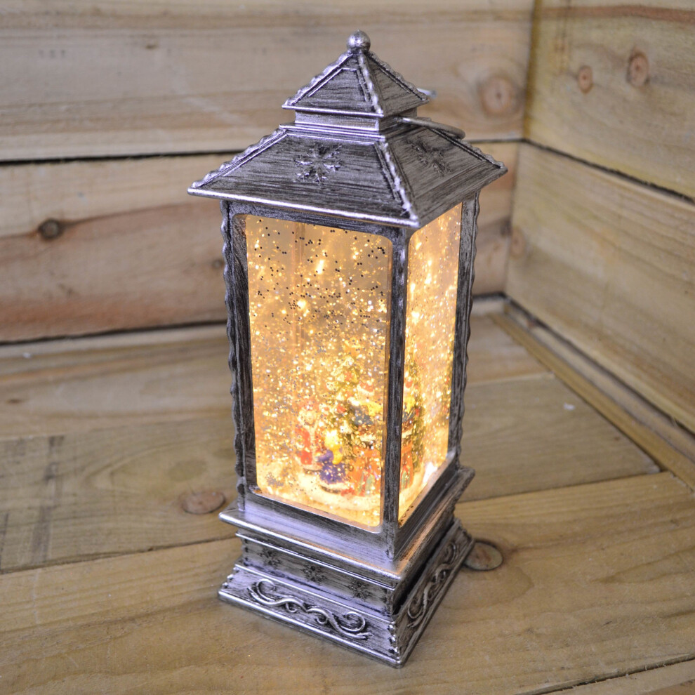 White 27Cm Glitter Water Spinner Lantern - Pick Choir Or Tree. Warm Led - Image 2