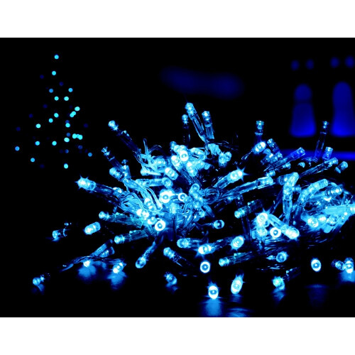 Premier 200 Battery Operated Multi Function Outdoor LED Timer Lights in Blue 1