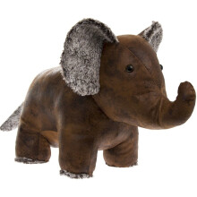 Faux Leather Elephant Doorstop