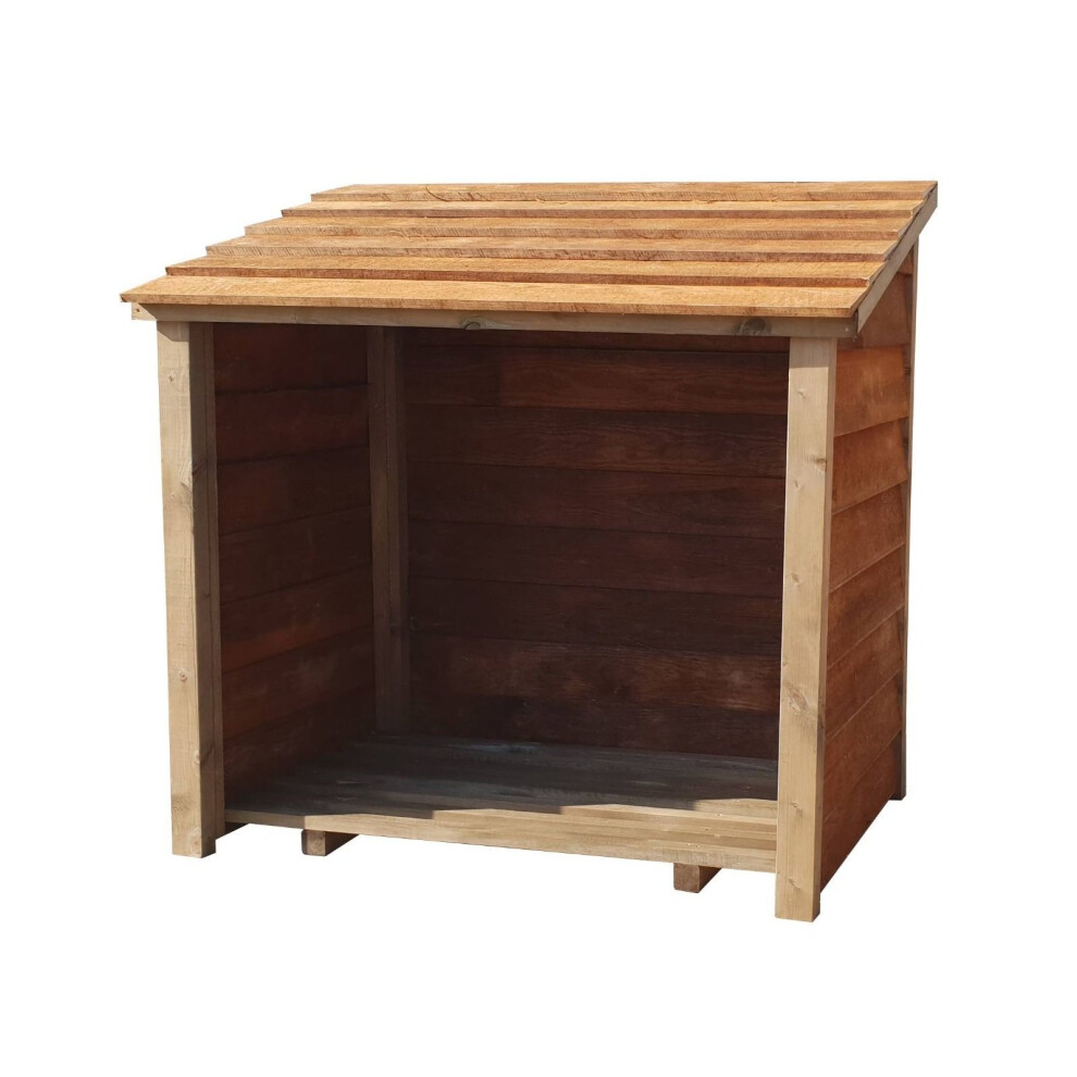 (Brown) Wooden Log Store (W-119cm, H-118cm, D-71cm)