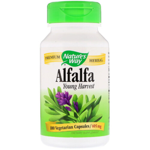 Alfalfa, 100 Capsule Vegan (405 mg per Capsulă)