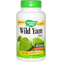 Nature's Way, Vilda Yam Rot, 180 Vegan Kapslar (350 mg Per kapsel)