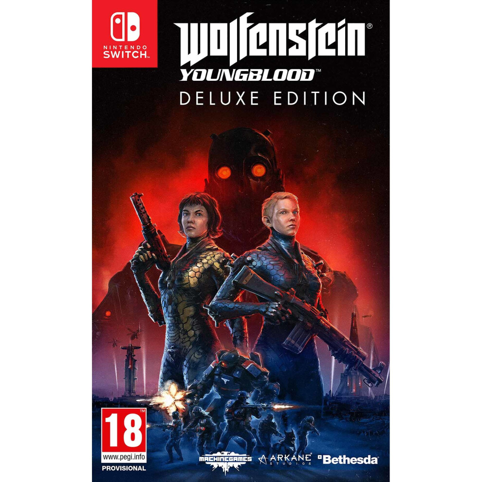 Wolfenstein Youngblood Deluxe Edition for Nintendo Switch - Co-op Nazi-Kicking Action in 1980s Paris