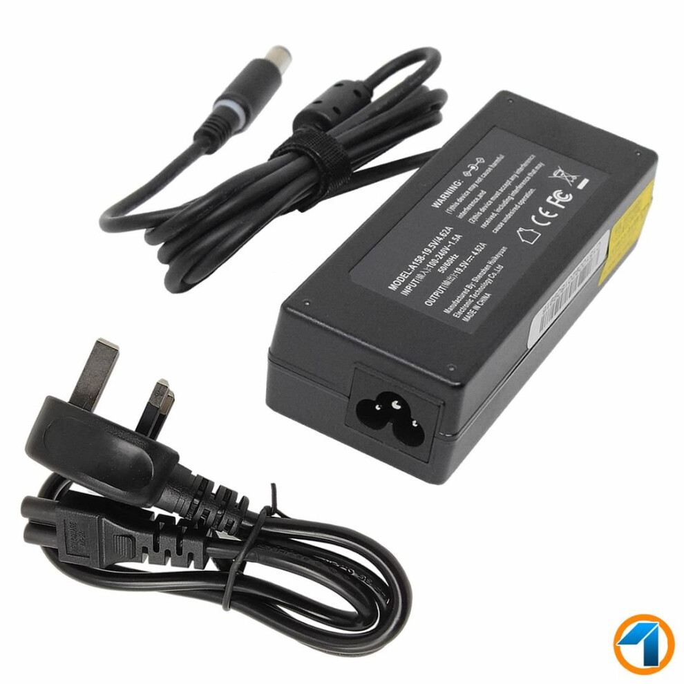 Replacement Dell XPS L502X Laptop AC Adapter Charger 90W + 3 PIN Mains Cable