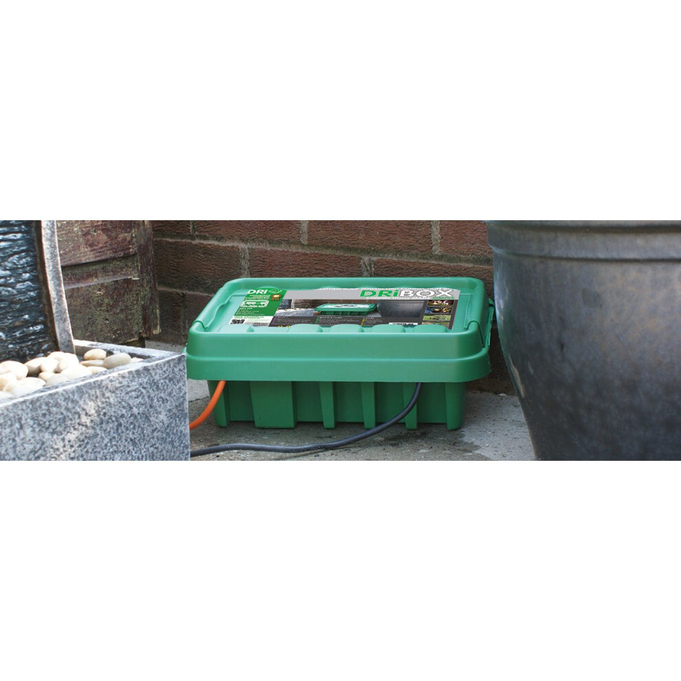 Medium DriBox Dri Box (285 II) Outdoor Waterproof Plug / Socket Cover Box Green