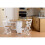 Seconique Santos Butterfly Dining Set in White/Distressed Waxed Pine 1