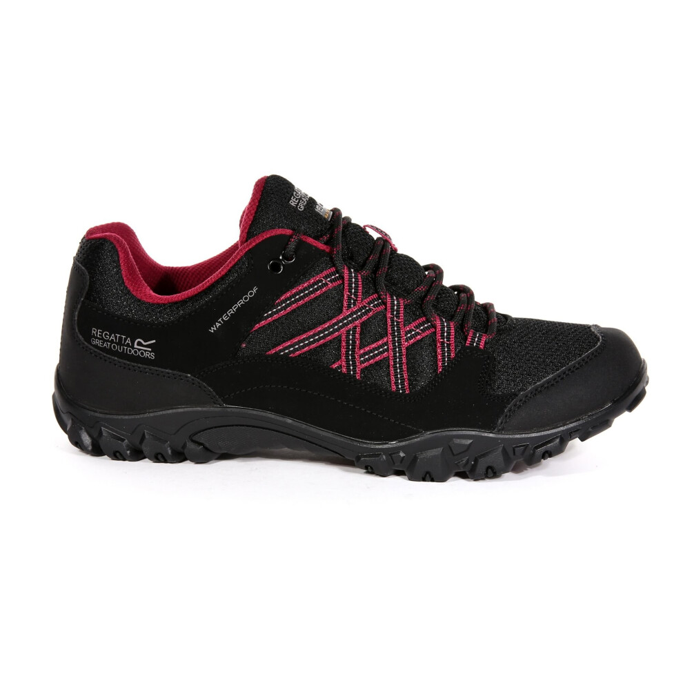 (5 UK, Black/Beaujolais) Regatta Womens/Ladies Edgepoint III Walking Shoes