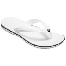 (4 UK, White) Crocs Crocband Mens Flip Flops