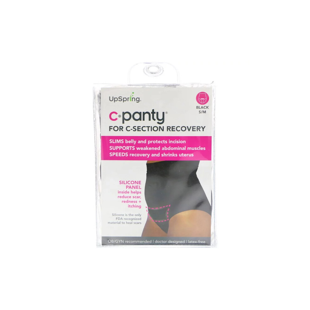 UpSpring, C-Panty, For C-Section Recovery, Black, Size S/M