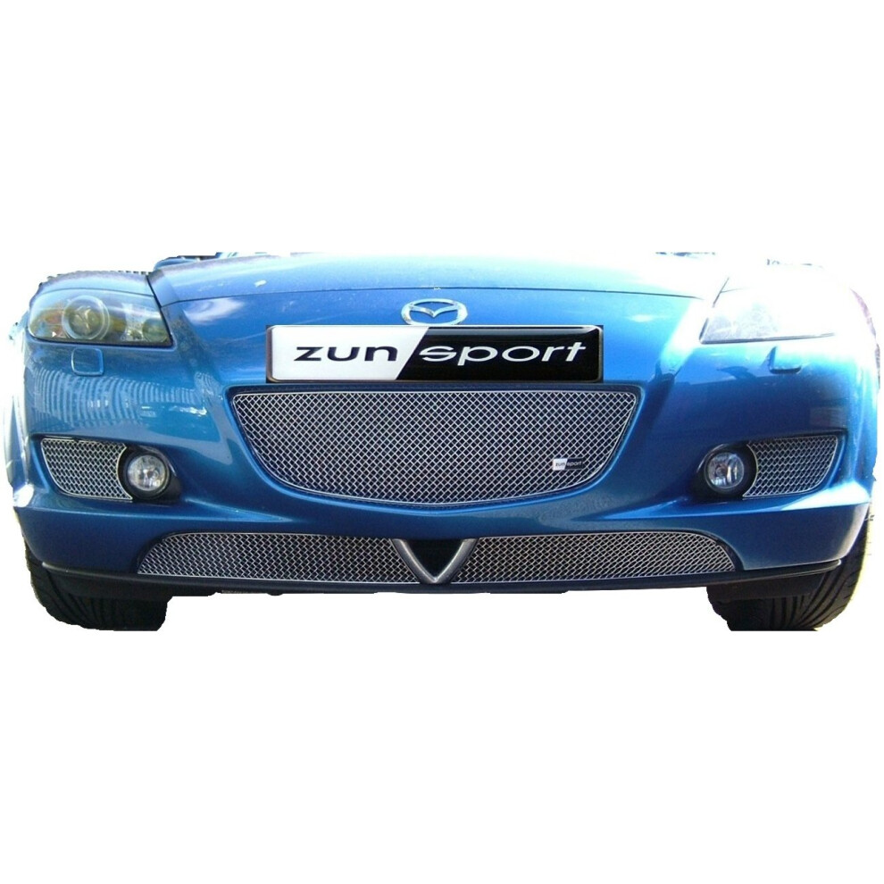 (Silver) Mazda Rx8 Front Grille Set (2004 To 2008) Silver 5060448591251