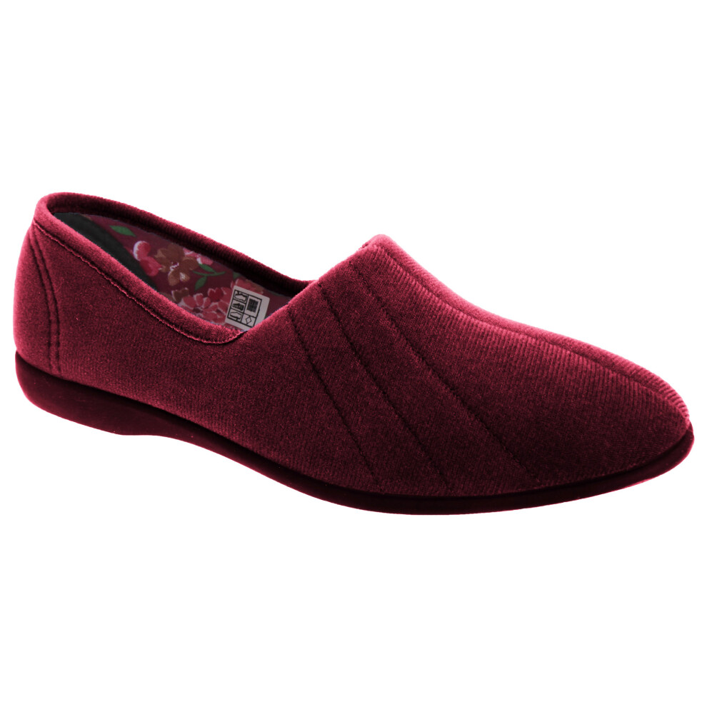 (3 UK, Burgundy) GBS Audrey Ladies Slipper / Womens Slippers-image-OPC-P55GJZN-NEW