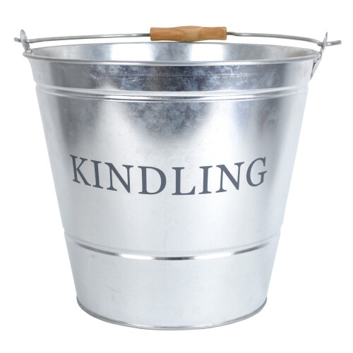Manor Fireside Metal Galvanised Large Kindling Bucket